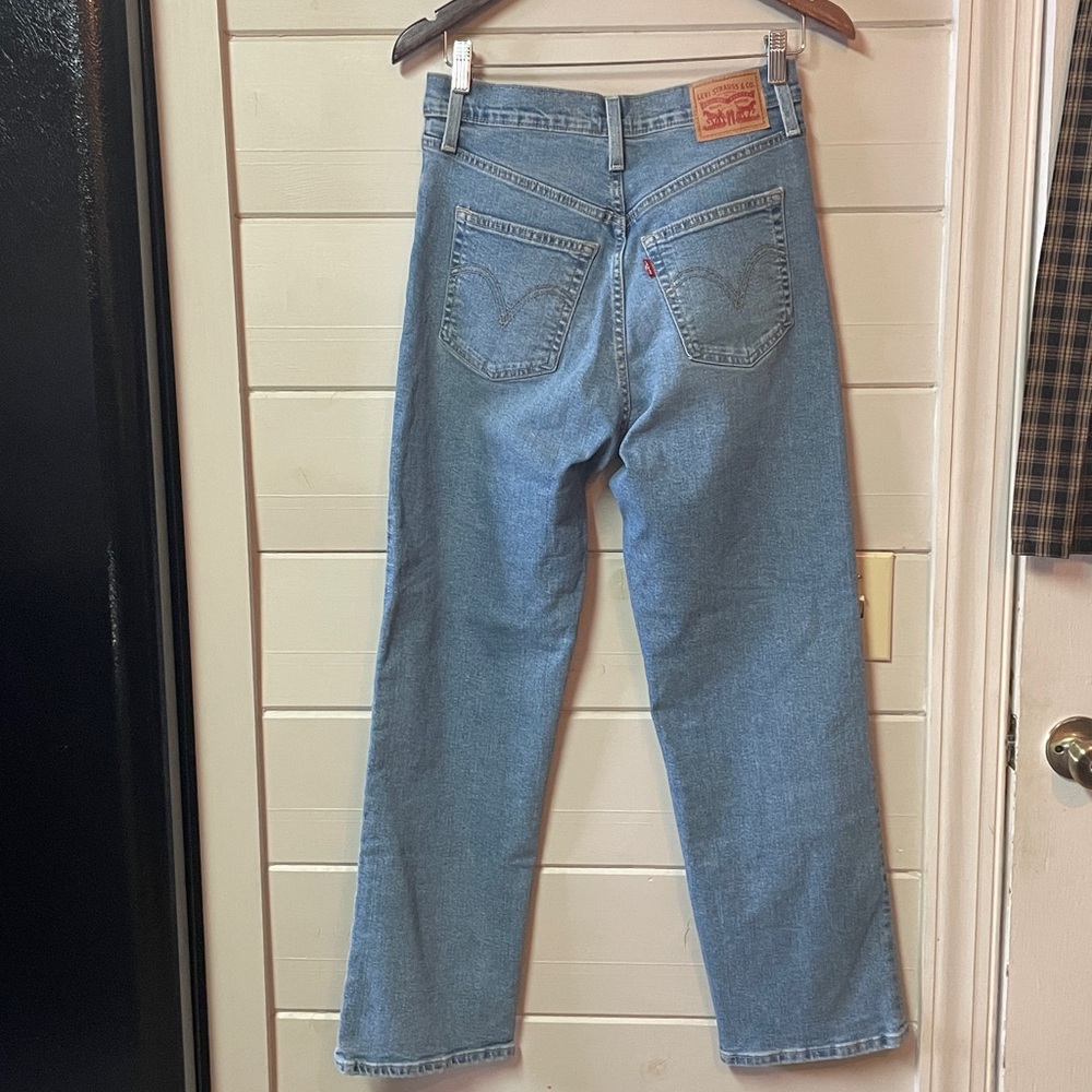 Levi’s Ribcage Straight Ankle Buttonfly Denim Jeans Size 28. - Picture 5 of 10
